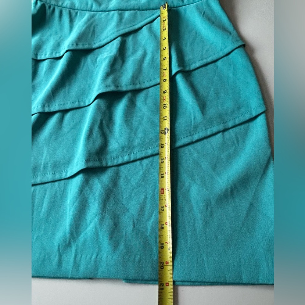 Turquoise Tiered Sheath Dress (Size 12) - Picture 9 of 13